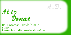 aliz donat business card